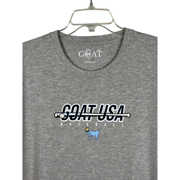 GOAT USA Baseball Gray T-Shirt & Navy Blue Bucket Hat, Size XL - Picture 7 of 13